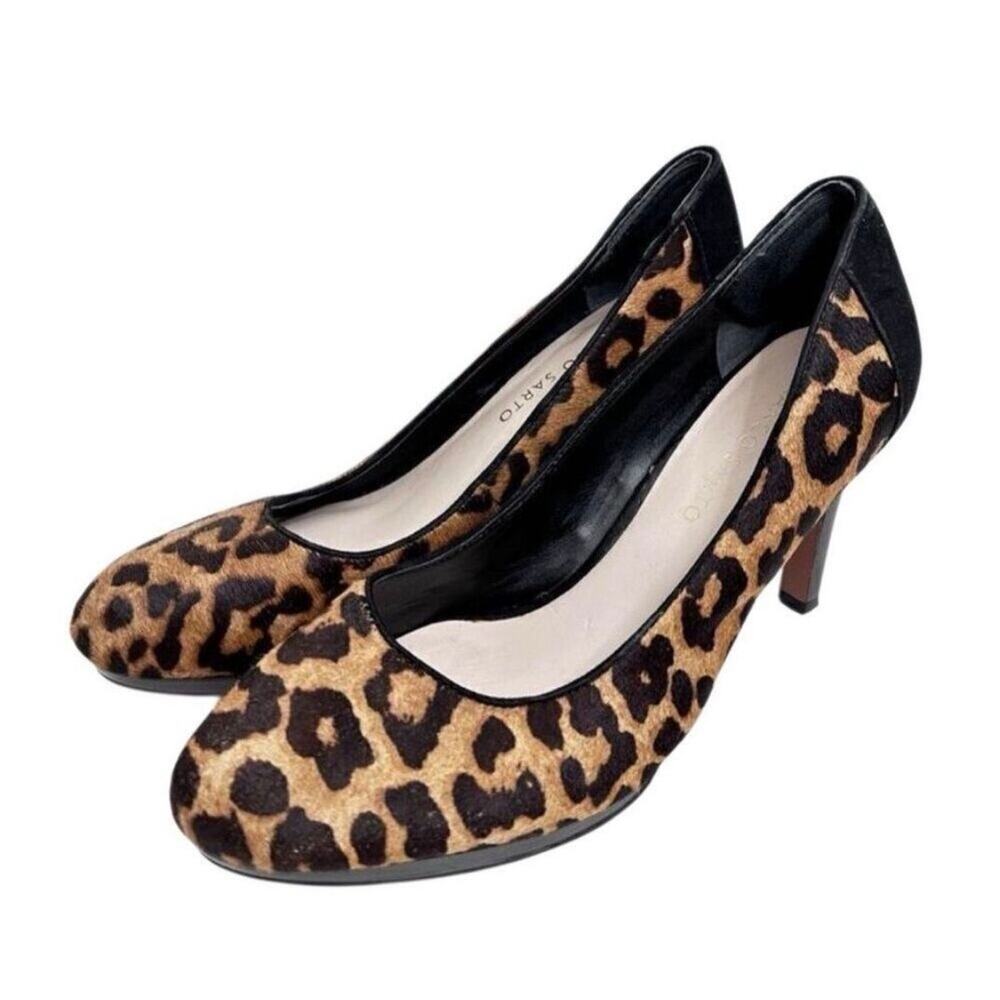 Franco Sarto Shoes Womens High Heel Pumps Animal Print Size 7 Calf Hair‎